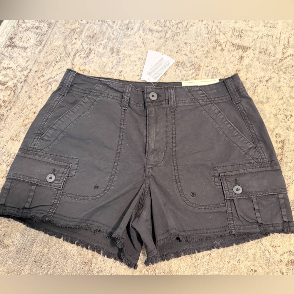 American Eagle NWT Women’s Navy Frayed Cargo Shorts. - Picture 4 of 6